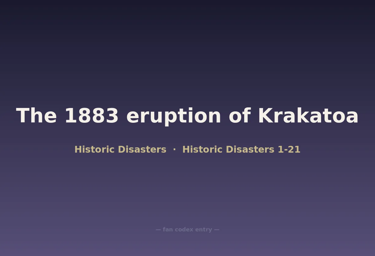 The 1883 eruption of Krakatoa