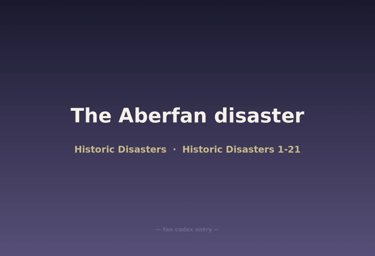 The Aberfan disaster
