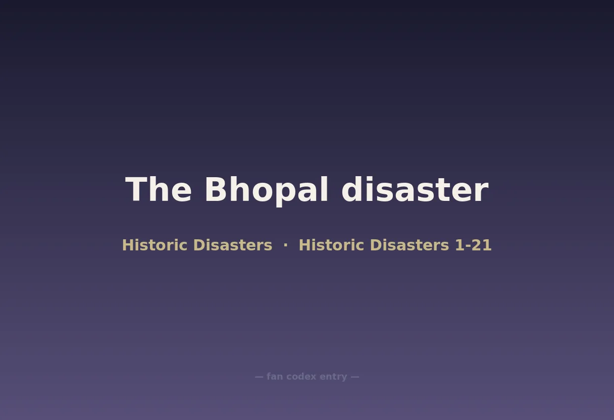 The Bhopal disaster