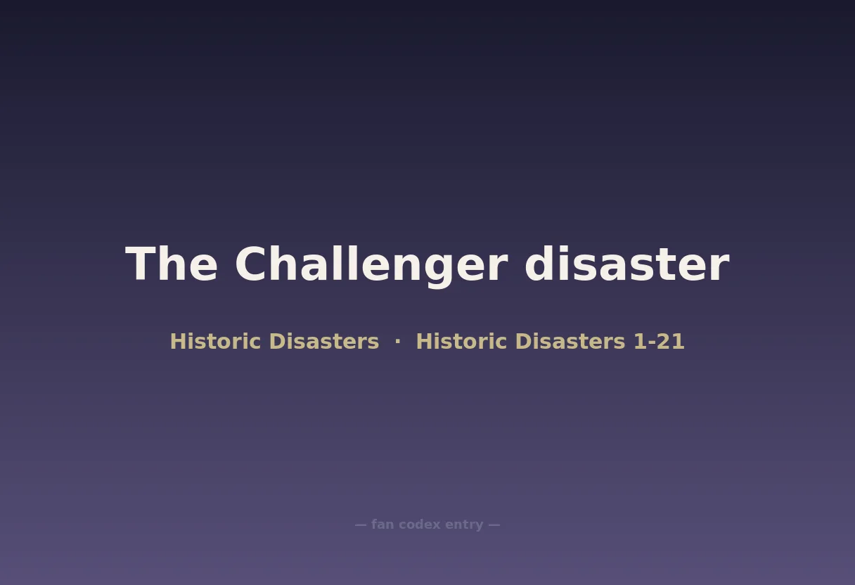 The Challenger disaster