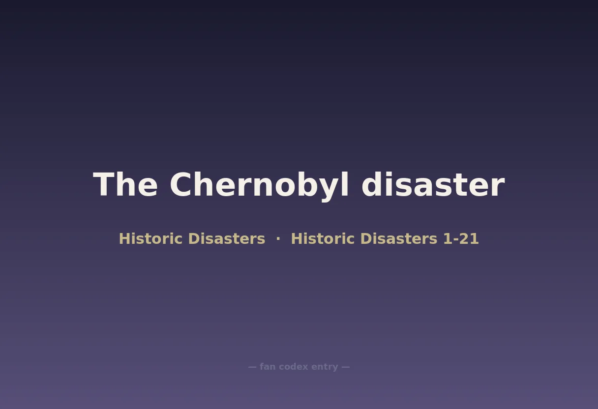 The Chernobyl disaster