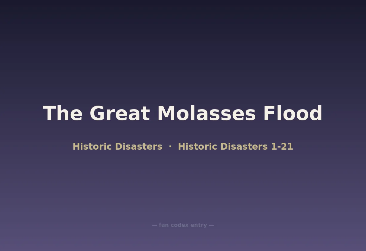 The Great Molasses Flood