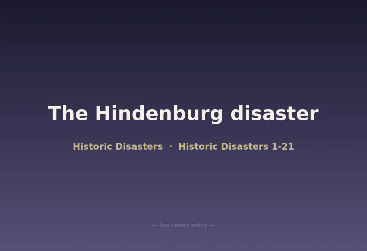 The Hindenburg disaster