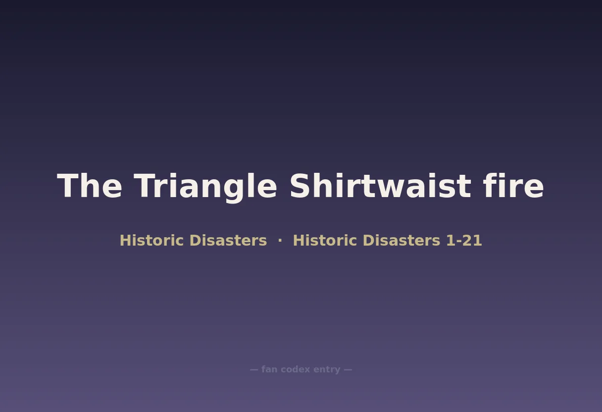 The Triangle Shirtwaist fire