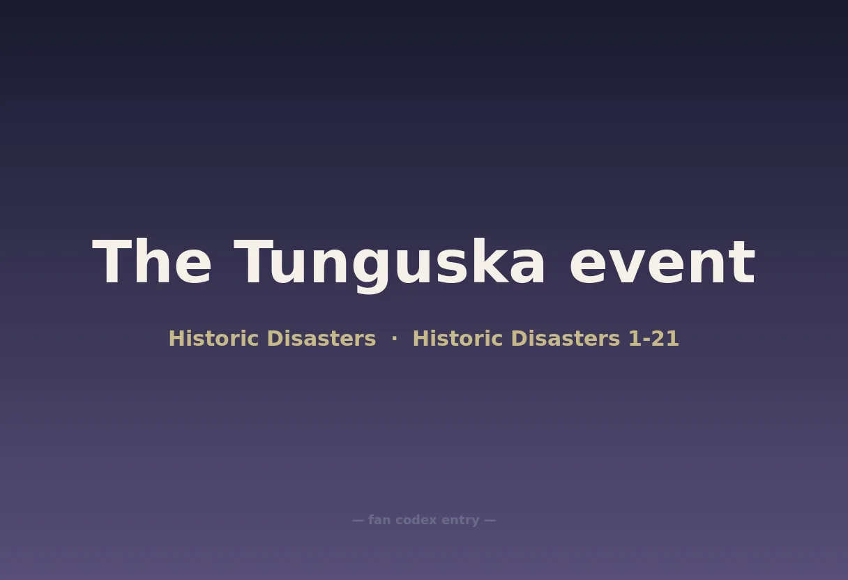 The Tunguska event